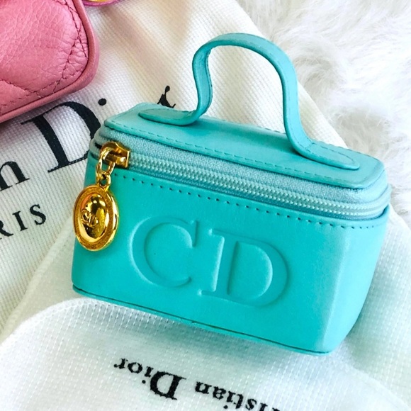 Dior Handbags - 🎁🎁 SALE VINTAGE RARE LEATHER DIOR MICRO MINI VANITY BAG w ADJUSTABLE CD BELT